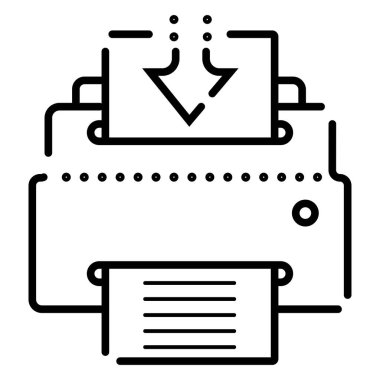 Yazdırma simge vektör, basit tasarımı