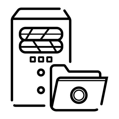 Server simge vektör, basit tasarımı