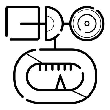 Rüzgar ölçüm simge vektör çizim