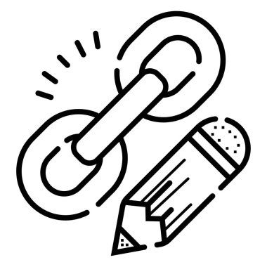  kırık link simge vektör çizim