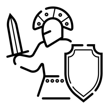 Ortaçağ silah simge vektör çizim