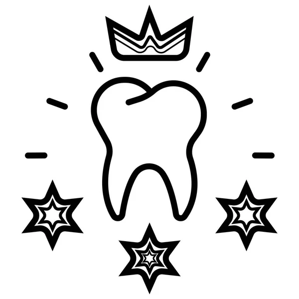 Векторная Икона Стоматолога Анализ Зубов — стоковый вектор