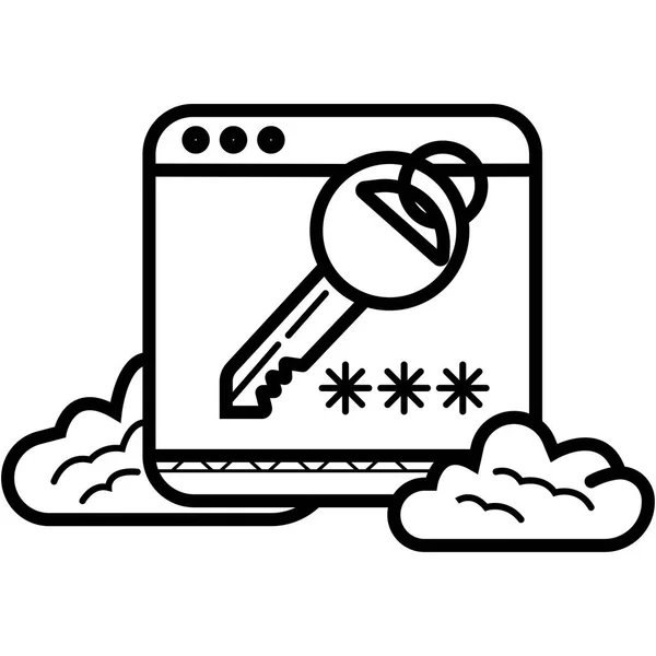 Tarayıcı dul vektörde kilit açık parola alanı ile