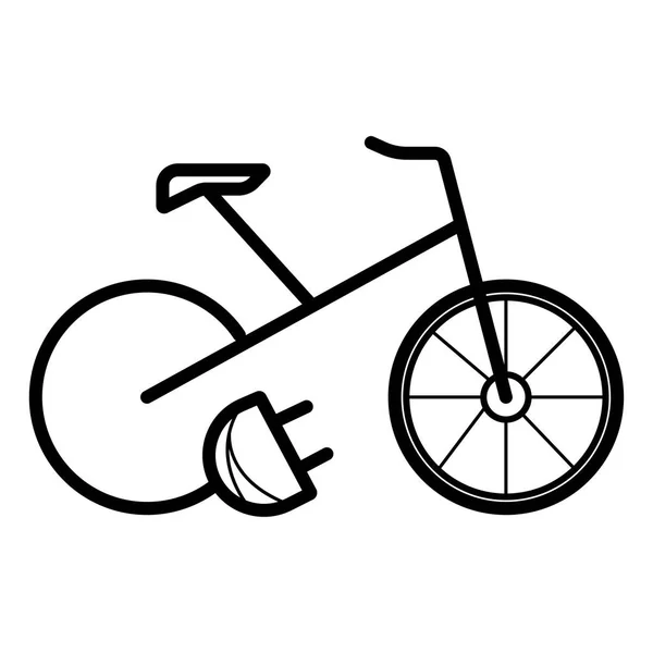 Bicicleta Eléctrica Bike Icono Negro — Vector de stock