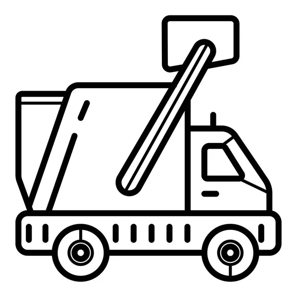 Ícone Caminhão Lixo Design Simples —  Vetores de Stock