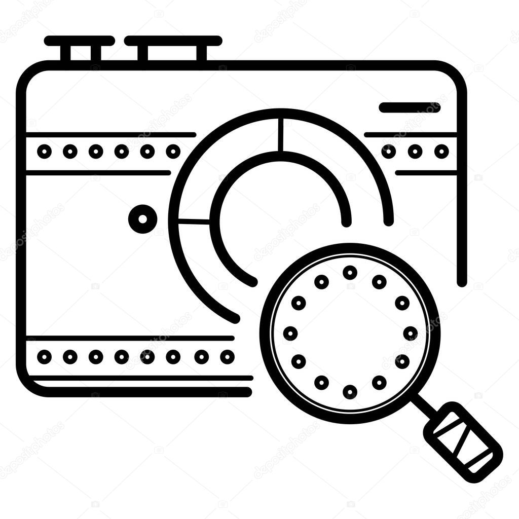 Photo camera vector icon illustration