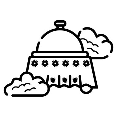 Tepsi tepsi simge vektör çizim