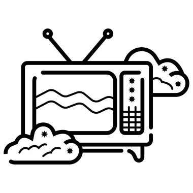televizyon ikonu. vektör çizim 
