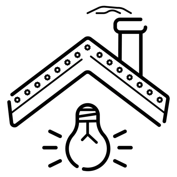 Lâmpada Ícone Casa — Vetor de Stock