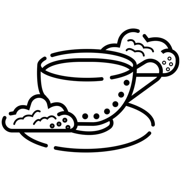 Café Tasse Icône Vectoriel Illustration — Image vectorielle