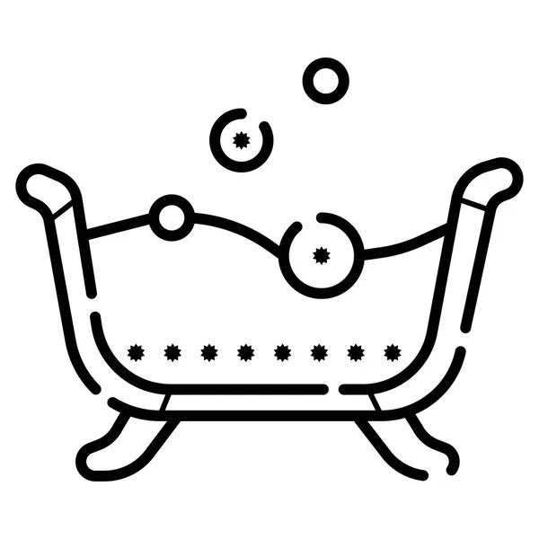 Jaccuzi Línea Icono Vector Ilustración — Vector de stock