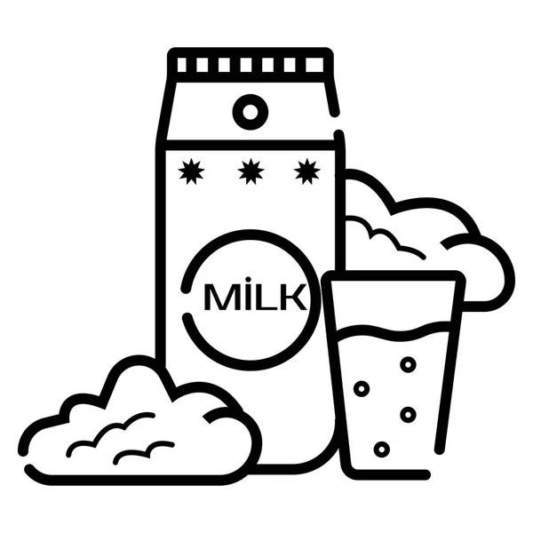 Melk Fles Pictogram Vector Illustratie — Stockvector