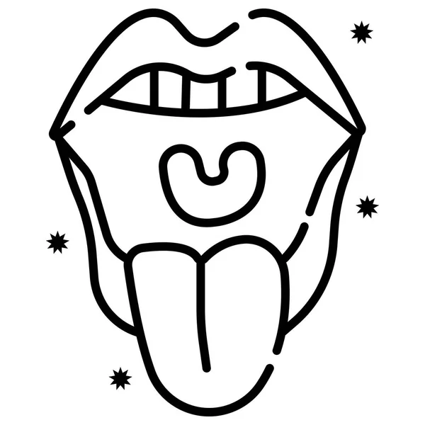 Garganta Ícone Oral Vetor Ilustração — Vetor de Stock