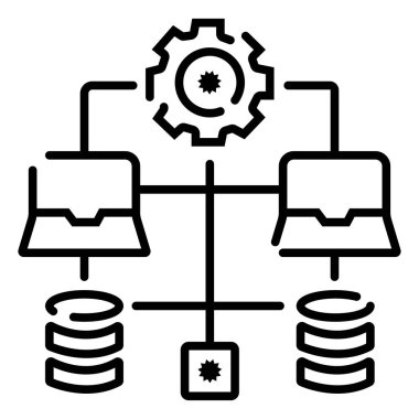 Yedek siyah beyaz vektör simgesi