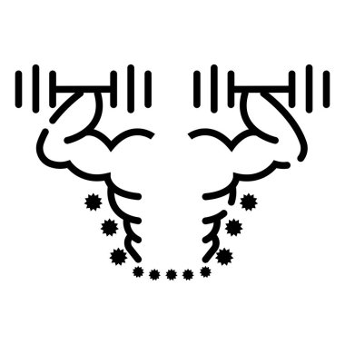 Fitness siyah beyaz vektör simgesi