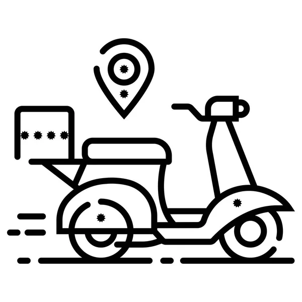 提供摩托车黑白矢量图标 — 图库矢量图片