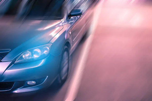 Car Street Blurry Background Automotive Automobile Transpor — Stock Photo, Image