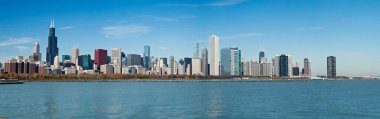 Chicago ufuk çizgisinin panoramik görüntüsü