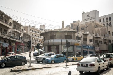AMMAN, JORDAN - 15 Şubat 2019 'da Ürdün' ün başkenti Ürdün 'de Amman sokakları.