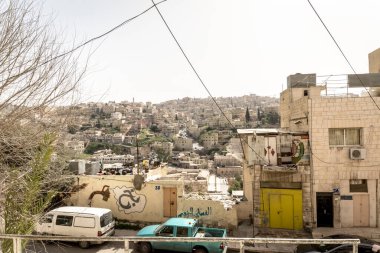 AMMAN, JORDAN - 15 Şubat 2019 'da Ürdün' ün başkenti Ürdün 'de Amman sokakları.