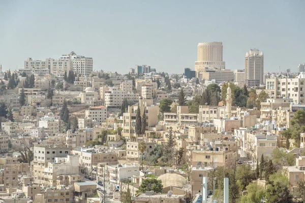 AMMAN, JORDAN - FEBRUARY 15: Streets of Amman the capital city of Jordan, on 15th February 2019 in Amman, Jordan.