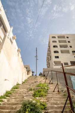 AMMAN, JORDAN - 15 Şubat 2019 'da Ürdün' ün başkenti Ürdün 'de Amman sokakları.