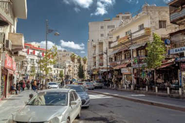 AMMAN, JORDAN - FEBRUARY 15: Streets of Amman the capital city of Jordan, on 15th February 2019 in Amman, Jordan.