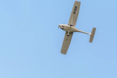 SOBIENIE SZLACHECKIE, POLAND - JUNE 16: Historic planes during Sky Show on June 2018 in Sobienie Szlacheckie, Poland.