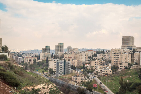 AMMAN, JORDAN - FEBRUARY 15: Streets of Amman the capital city of Jordan, on 15th February 2019 in Amman, Jordan.