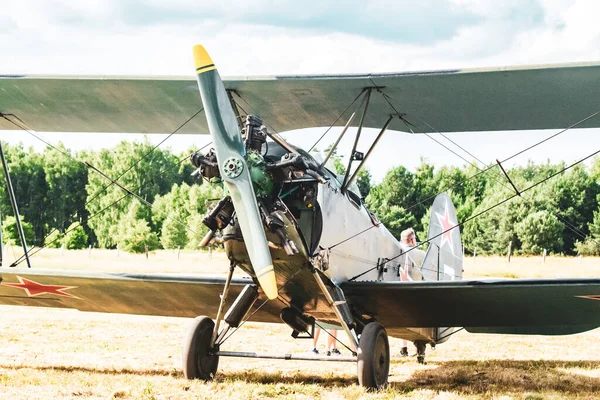 Sobienie Szlacheckie Polen Juni Historische Vliegtuigen Tijdens Sky Show Juni — Stockfoto
