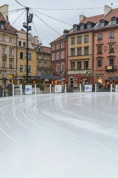 Ice Ring Town Suqre Warsaw Poland — Foto de Stock