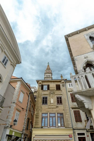 Piran Slovenia September Buidlings Old Town Вересня 2016 Року Пірані — стокове фото