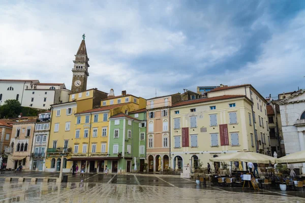 Piran Eslovénia Setembro Buidlings Cidade Velha Setembro 2016 Piran Eslovênia — Fotografia de Stock