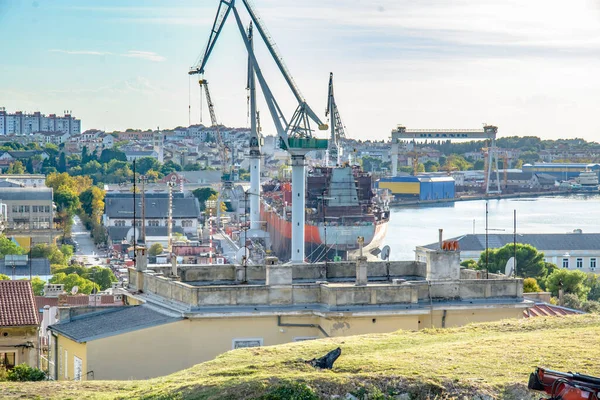 Pula Croácia Setembro Navio Porto Baía Pula Setembro 2016 Pula — Fotografia de Stock