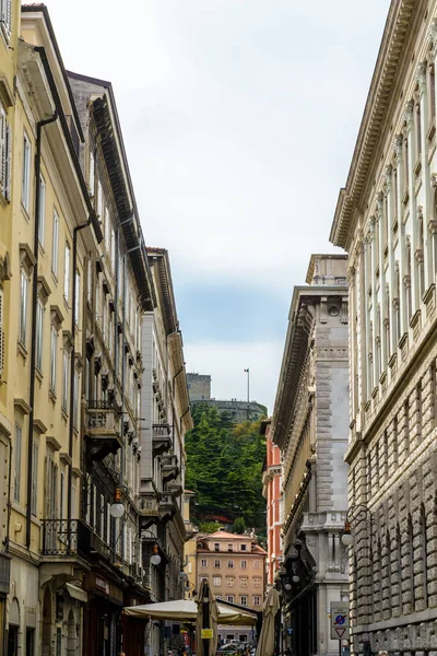 Trieste Olaszország Szeptember Kilátás Egyik Régi Város Utcáira 2016 Szeptember — Stock Fotó