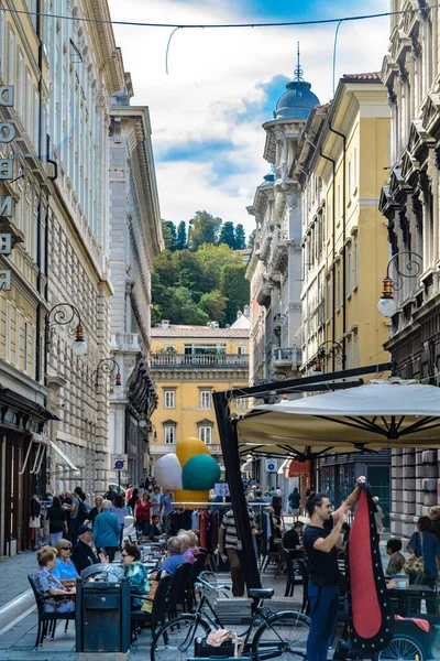 Trieste Olaszország Szeptember Várostörténelmi Központ Utcái 2016 Szeptember Triesztben Olaszországban — Stock Fotó