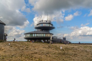 Mountaine shelter and meteorological observatory at the top of Sniezka mountain - Karkonosze, Poland