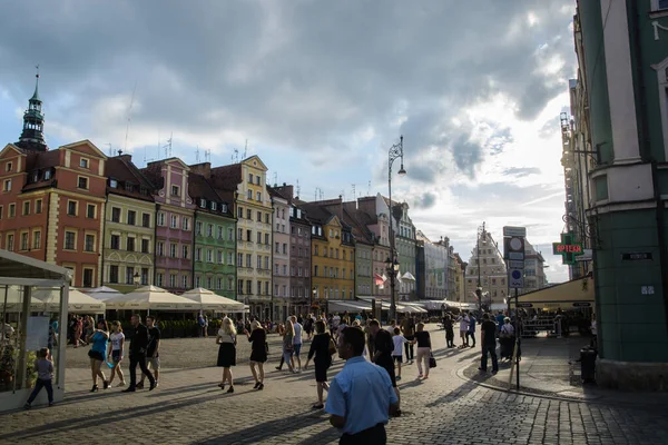 Wroclaw Poland June People Old Town 26Th June 2016 Wroclaw — Foto Stock