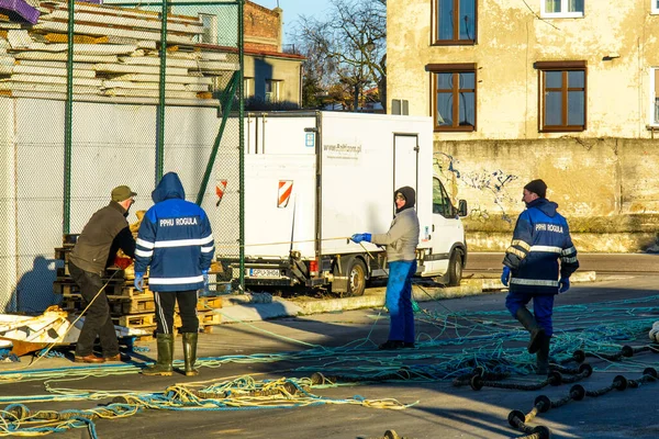 Αλιείς Στην Εργασία Επιχειρήσεις — Φωτογραφία Αρχείου