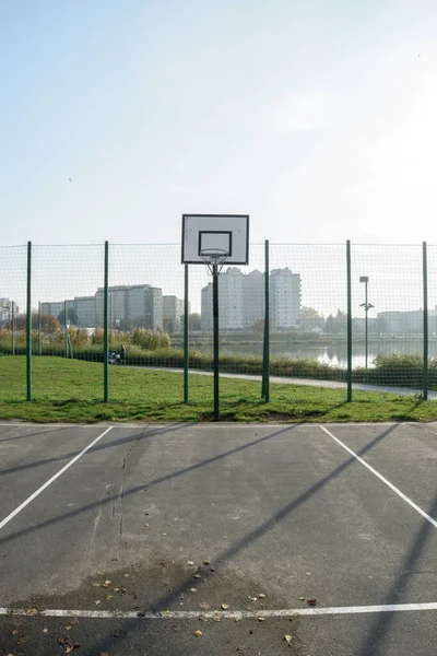 Empty basketball court, sport