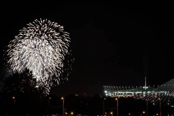 Fireworks at Polish National Stadium - Warsaw, Poland