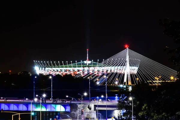 Polish National Stadium at night - Warsaw, Poland