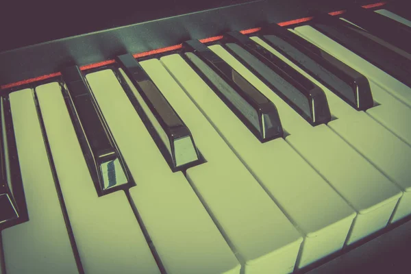 Keyboard piano, close up
