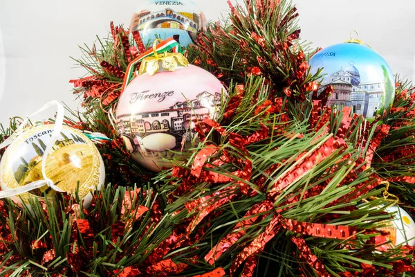 Italy December 2014 Italian Christmas Baubles Representing — Stockfoto