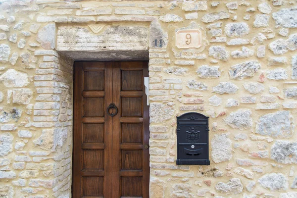 Wooden Doors San Gimignano Italy — Stock Photo, Image