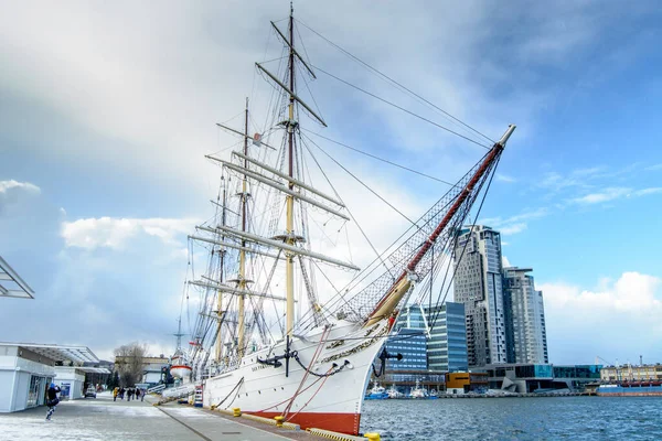 Dar Pomorza Gdynia Poland Rechtenvrije Stockfoto's