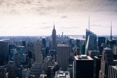 NEW YORK, ABD - 3 Mart 1931 'de Empire State Building kuruldu ve 1973' e kadar New York 'taki Talles Bucilidng, 3 Mart 2013' te ABD 'nin New York kentinde yapıldı..