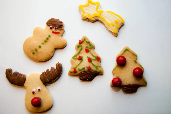 Homemade Christmas Coockies Food — Stockfoto