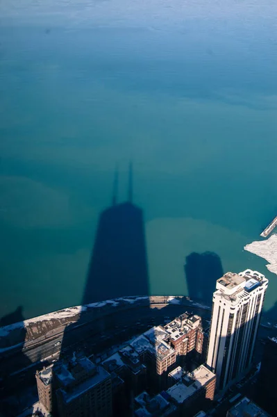 Chicago Panoramautsikt Vintern — Stockfoto