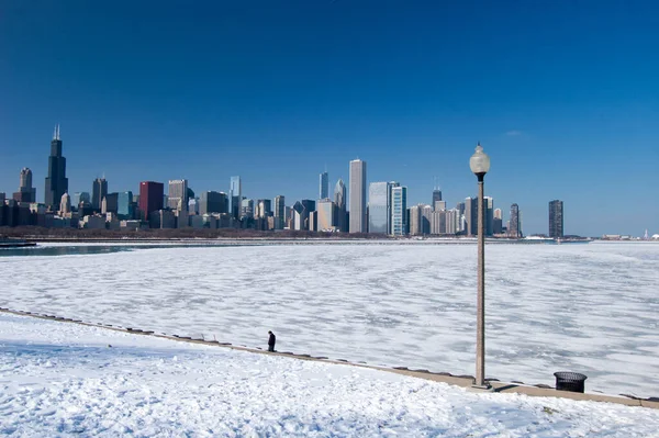 Chicago Usa February View Chicago Skyline February — Stock Photo, Image